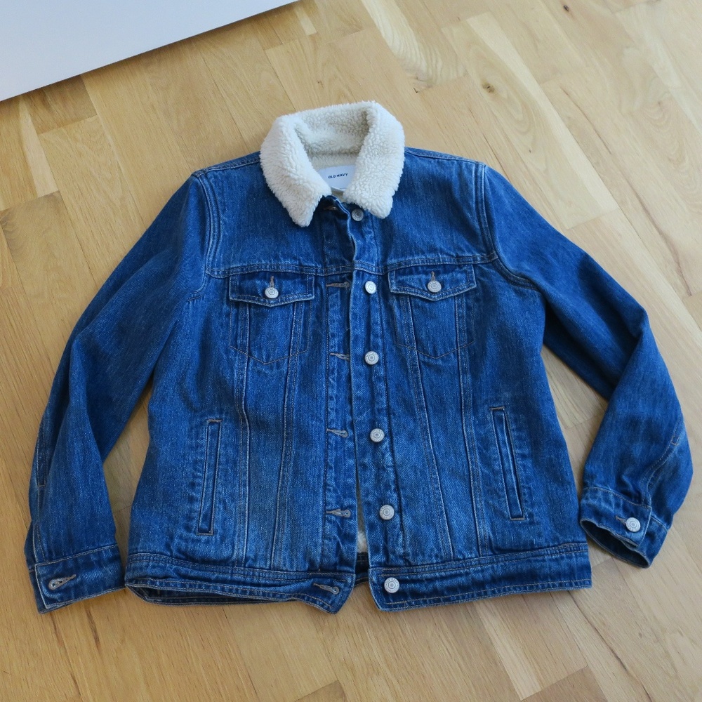 Old Navy Denim Jacket Fur Lined M